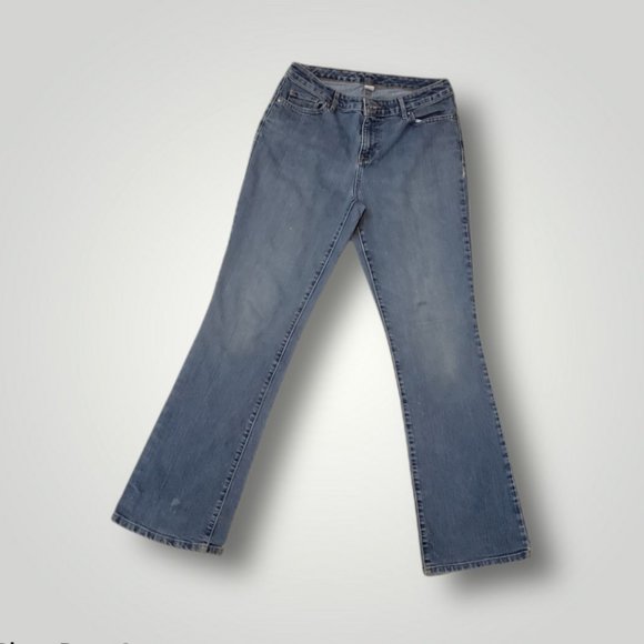 Boot Cut Stretch Light Medium Wash Jeans Womens Size 6A - Picture 2 of 8